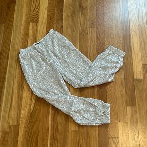 Silver Sequin Joggers